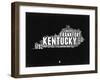 Kentucky Black and White Map-NaxArt-Framed Art Print