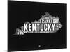 Kentucky Black and White Map-NaxArt-Mounted Art Print