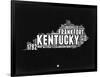 Kentucky Black and White Map-NaxArt-Framed Art Print