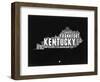 Kentucky Black and White Map-NaxArt-Framed Premium Giclee Print