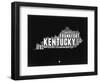 Kentucky Black and White Map-NaxArt-Framed Premium Giclee Print