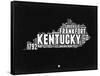 Kentucky Black and White Map-NaxArt-Framed Stretched Canvas