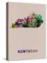 Kentucky Color Splatter Map-NaxArt-Stretched Canvas