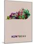 Kentucky Color Splatter Map-NaxArt-Mounted Art Print