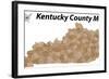 Kentucky County Map-malachy120-Framed Art Print