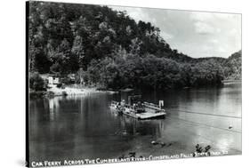 Kentucky - Cumberland Falls State Park; Cumberland River Car Ferry-Lantern Press-Stretched Canvas