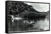 Kentucky - Cumberland Falls State Park; Cumberland River Car Ferry-Lantern Press-Framed Stretched Canvas