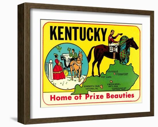 Kentucky Decal-null-Framed Art Print