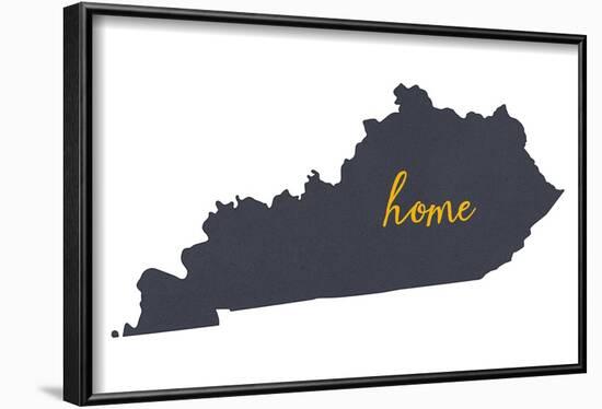 Kentucky - Home State - White-Lantern Press-Framed Art Print