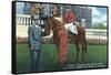 Kentucky - Kentucky Derby Winner Citation in 1948-Lantern Press-Framed Stretched Canvas