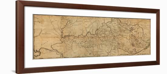 Kentucky - Panoramic Map-Lantern Press-Framed Premium Giclee Print