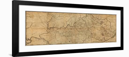 Kentucky - Panoramic Map-Lantern Press-Framed Premium Giclee Print