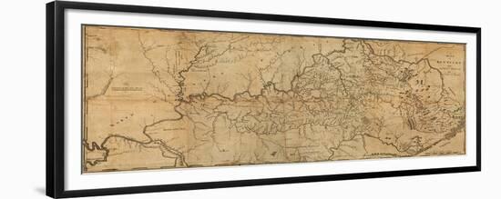 Kentucky - Panoramic Map-Lantern Press-Framed Premium Giclee Print