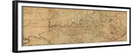 Kentucky - Panoramic Map-Lantern Press-Framed Premium Giclee Print