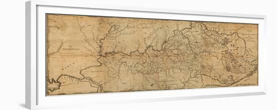 Kentucky - Panoramic Map-Lantern Press-Framed Premium Giclee Print