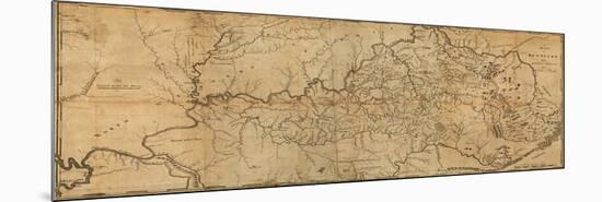 Kentucky - Panoramic Map-Lantern Press-Mounted Premium Giclee Print