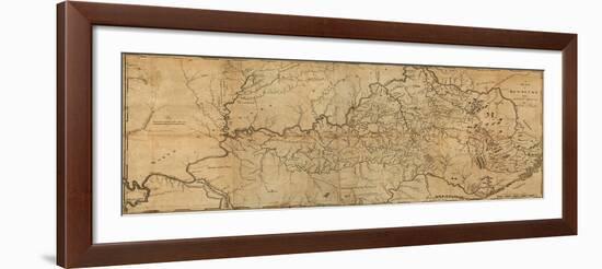 Kentucky - Panoramic Map-Lantern Press-Framed Art Print