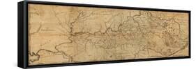 Kentucky - Panoramic Map-Lantern Press-Framed Stretched Canvas