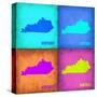 Kentucky Pop Art Map 1-NaxArt-Stretched Canvas