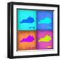 Kentucky Pop Art Map 1-NaxArt-Framed Art Print