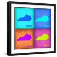 Kentucky Pop Art Map 1-NaxArt-Framed Art Print