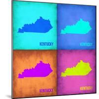 Kentucky Pop Art Map 1-NaxArt-Mounted Art Print