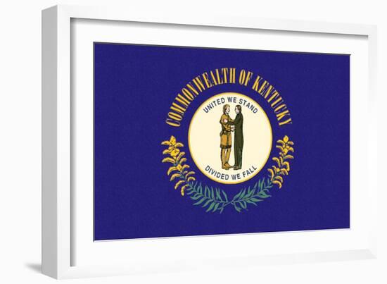 Kentucky State Flag-Lantern Press-Framed Art Print