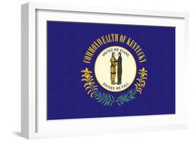 Kentucky State Flag-Lantern Press-Framed Art Print