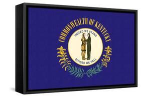 Kentucky State Flag-Lantern Press-Framed Stretched Canvas