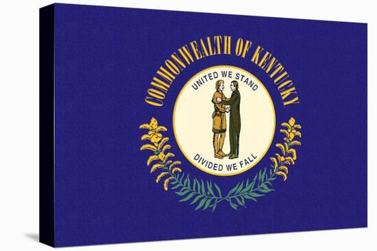 Kentucky State Flag-Lantern Press-Stretched Canvas