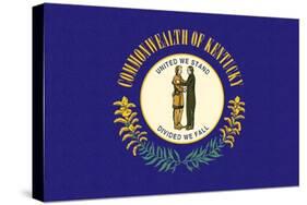 Kentucky State Flag-Lantern Press-Stretched Canvas