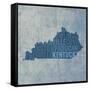 Kentucky State Words-David Bowman-Framed Stretched Canvas