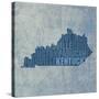 Kentucky State Words-David Bowman-Stretched Canvas