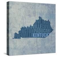 Kentucky State Words-David Bowman-Stretched Canvas