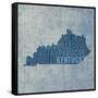 Kentucky State Words-David Bowman-Framed Stretched Canvas