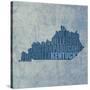 Kentucky State Words-David Bowman-Stretched Canvas