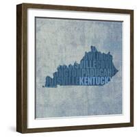 Kentucky State Words-David Bowman-Framed Giclee Print