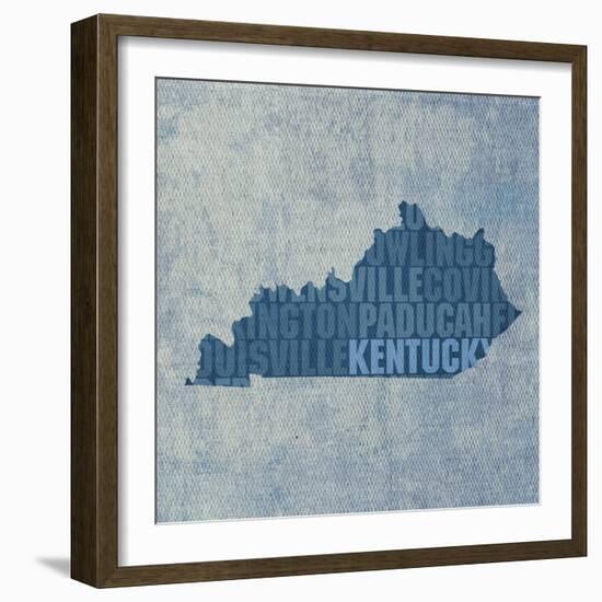 Kentucky State Words-David Bowman-Framed Giclee Print