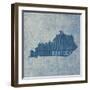 Kentucky State Words-David Bowman-Framed Giclee Print