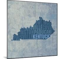 Kentucky State Words-David Bowman-Mounted Giclee Print