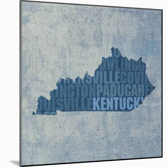 Kentucky State Words-David Bowman-Mounted Giclee Print