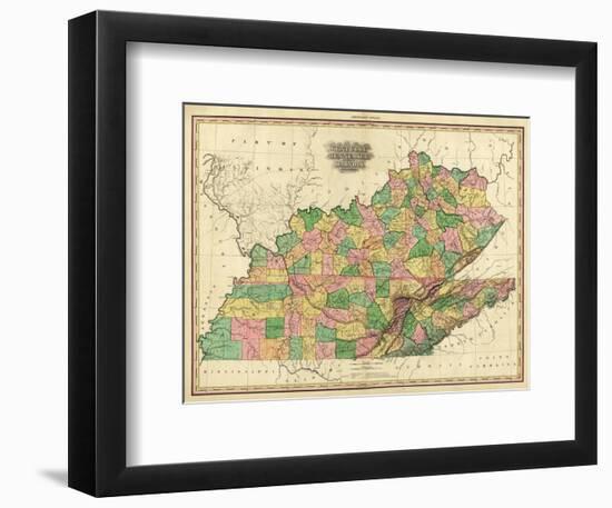 Kentucky, Tennessee and Part of Illinois, c.1823-Henry S^ Tanner-Framed Art Print