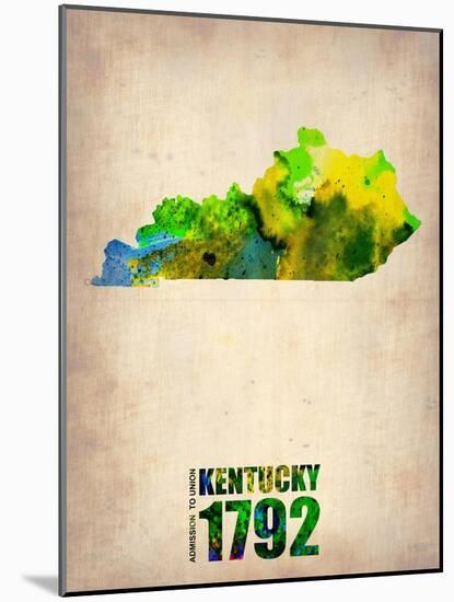 Kentucky Watercolor Map-NaxArt-Mounted Art Print