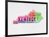 Kentucky Watercolor Word Cloud-NaxArt-Framed Art Print