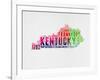 Kentucky Watercolor Word Cloud-NaxArt-Framed Art Print