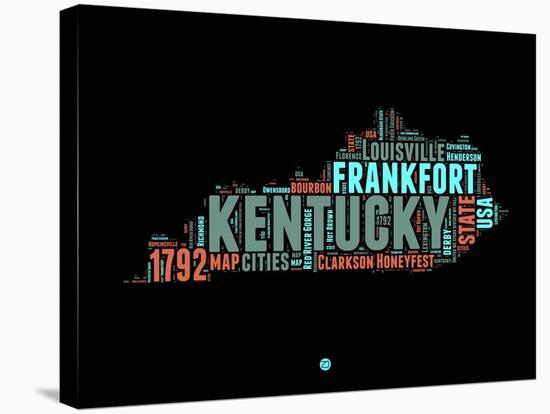 Kentucky Word Cloud 1-NaxArt-Stretched Canvas