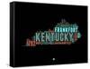 Kentucky Word Cloud 1-NaxArt-Framed Stretched Canvas