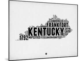 Kentucky Word Cloud 2-NaxArt-Mounted Art Print