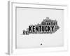 Kentucky Word Cloud 2-NaxArt-Framed Art Print