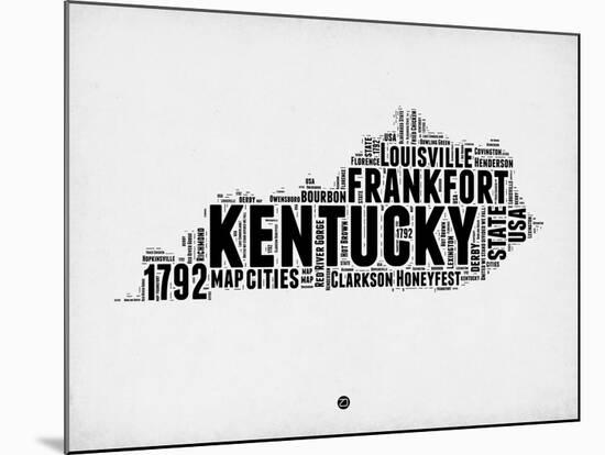 Kentucky Word Cloud 2-NaxArt-Mounted Art Print